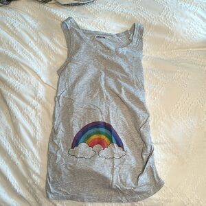 Rainbow baby bump tank